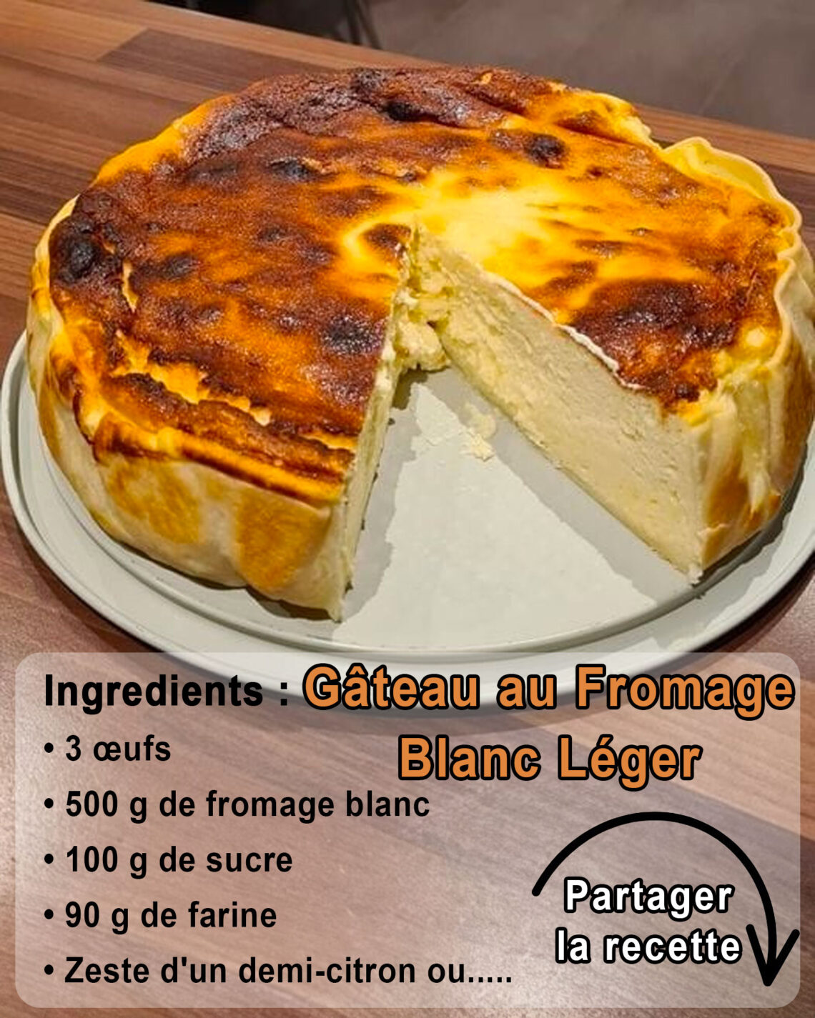 Gâteau Au Fromage Blanc Léger 500gfr 